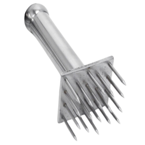 2Pcs Stainless Steel Meat Tenderizer Hammer with Needle Design Silver 1