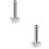2Pcs Stainless Steel Meat Tenderizer Hammer with Needle Design Silver 8