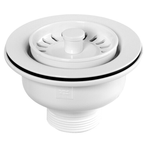 McAlpine Mcalpine Basket Stainer Waste White, 1.5 Inch - BWST-WH