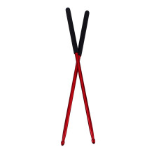 2Paires Baguettes Pratique Batterie Aluminium Antirouille Rouge