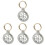 4pcs Key Chain Pet Tag Protective Box Metal 2