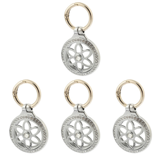4pcs Key Chain Pet Tag Protective Box Metal 1