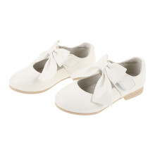 2Paires Souliers Blancs En Caoutchouc Avec Nœud Pour Danse Filles