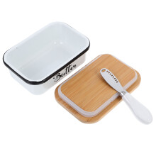 Metal Butter Dish With Airtight Lid Vintage Style Storage Container