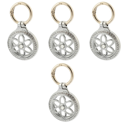 4pcs Key Chain Pet Tag Protective Box Metal 2