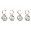 4pcs Key Chain Pet Tag Protective Box Metal 4