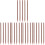 25Pièces Pinceaux Bois Marron Pour Peinture, 7