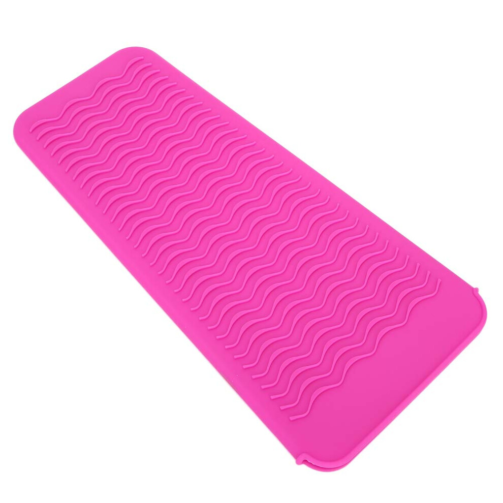 Heat Resistant Hair Straightener Cover Pouch with Nonslip Wave Texture for Curling Iron Travel Rose