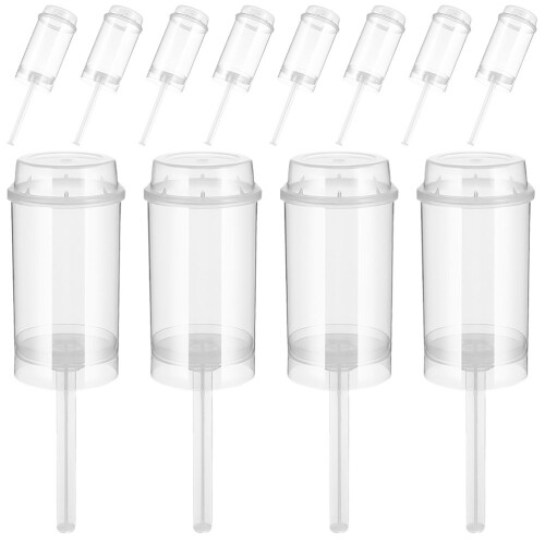 80Pcs Round Shape Push Cake Containers Clear PP Cake Pusher Cups 2