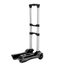 Foldable Hand Truck with Quiet Rubber Wheels and Adjustable Bungee Cord for Travel and Home