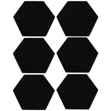 6Pièces Panneaux Anti-Bruit En Fibres Polyester Noir Pour Maison