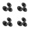 4Sets Black Iron Cable Clips for Lamps Ceiling Light Mounting Plate 10