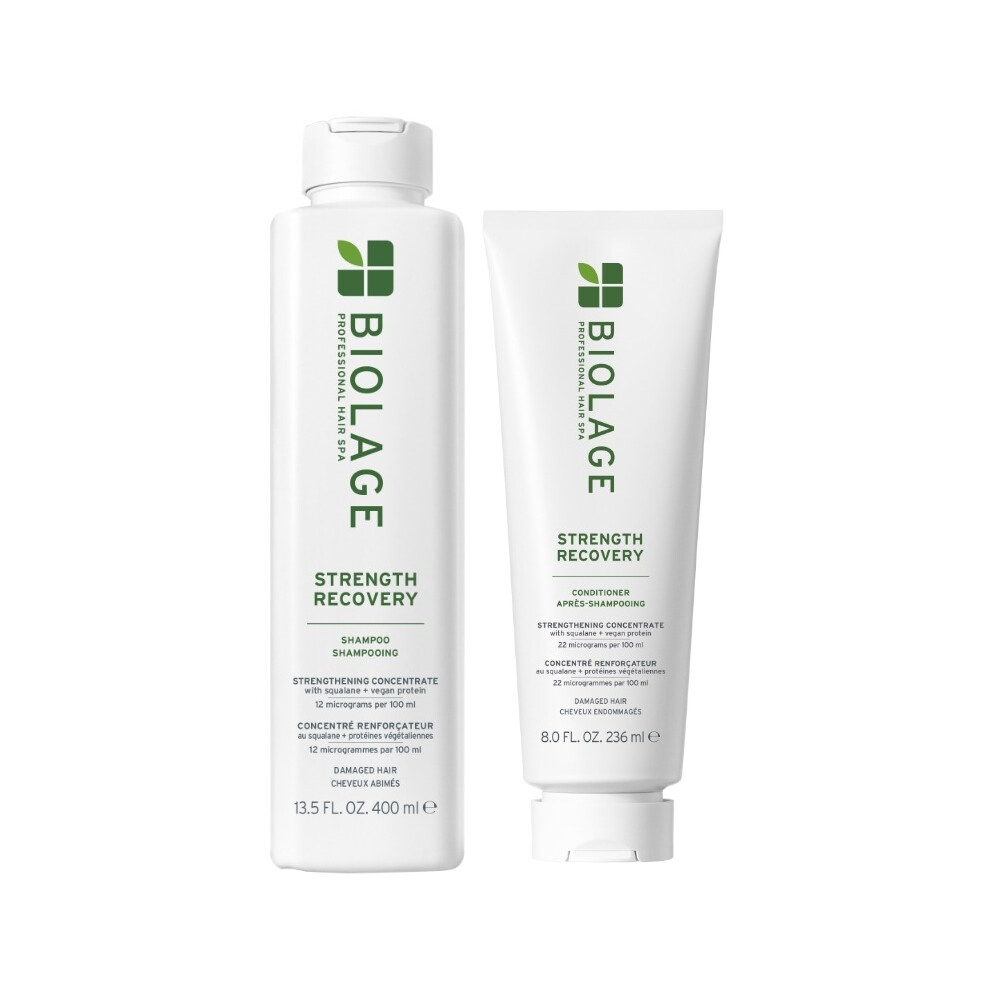 Biolage Strength Recovery Shampoo 400Ml & Conditioner 236Ml Duo