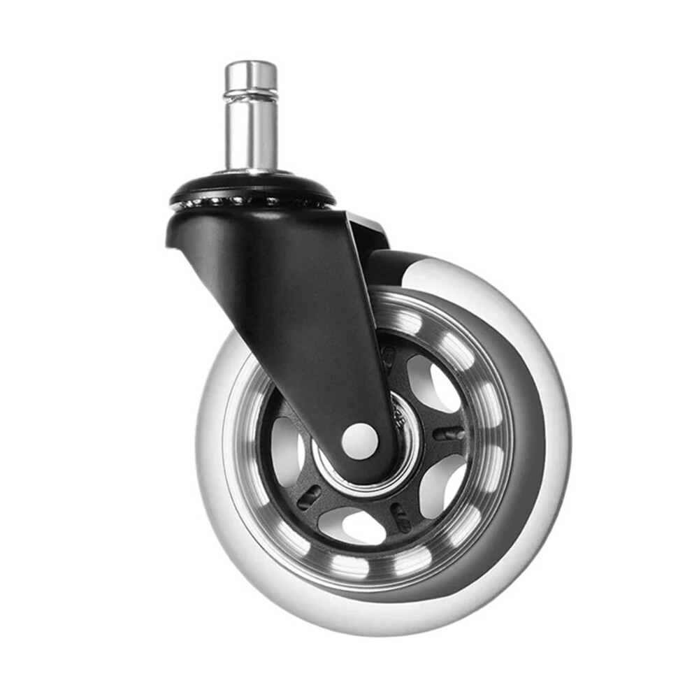 2.5 Inch Office Chair Casters With Rubber Wheels, Quiet Floor Protection, Universal Fit Set Of 5 9044945242485