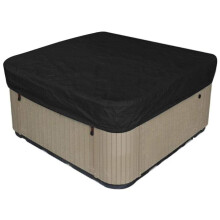 Waterproof Round Hot Tub Cover Black 420D Oxford with UVResistant AllSeason Protection 21521530cm