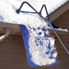 Roof Snow Rake with Wheels, Adjustable 21.3FT Aluminum Pole, Wide Oxford Cloth Snow Removal Tool