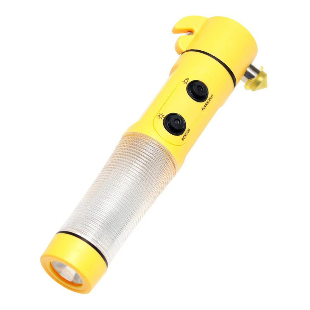 4 In 1 Car Safety Hammer Emergency Escape Tool With Seatbelt Cutter Window Breaker Led Beacon And Magnetic Base 9070919806711