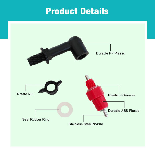 1L Automatic Chicken Waterer with Easy Refill Flip Lid, Hanging Poultry Drinking Cup System Red 1