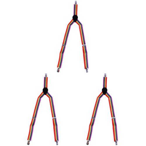 3Pièces Rayées Multicolores Enfants Clips Réglables 1