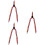 3Pièces Rayées Multicolores Enfants Clips Réglables 7