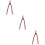 3Pièces Rayées Multicolores Enfants Clips Réglables 9