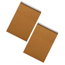 2Pièces Cahiers Carnet 16K Papier Dessin Voyage Marron Simple