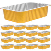 100Pcs Deep Aluminum Foil Trays Multi Color Baking and Roast Pan