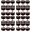 24Pièces Boucles D'oreilles Hommes Bois Acier Élégantes 7
