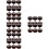 24Pièces Boucles D'oreilles Hommes Bois Acier Élégantes 9