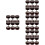 24Pièces Boucles D'oreilles Hommes Bois Acier Élégantes 8