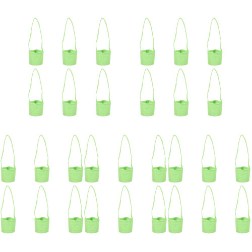 30Pièces Porte- Portable En Toile Vert Clair, Lavable 1