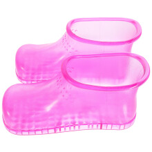 2Paires Bottines Bain Pied PVC Rose Massage Pied Spa Cadeau Idéal