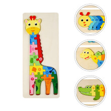 2Pièces Puzzle Educatif En Bois Animaux Jeu Enfant
