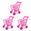 3Pièces Jouet Chariot Plastic Rose Pour Et Jeu 10
