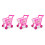 3Pièces Jouet Chariot Plastic Rose Pour Et Jeu 9