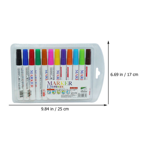 12 Pièces Stylo À Base D'Huile Pour Enfants 1