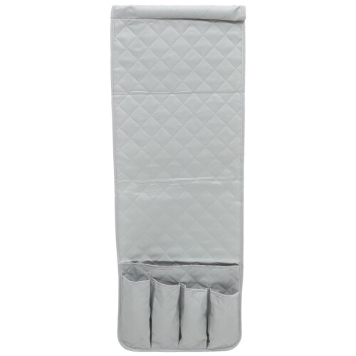 2Pcs Large Capacity Grey Bedside Storage Pouch Hanging Organizer Bag