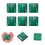 40Pièces Agate Verte Carrée Pierres Perles Pour DIY 10