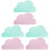 6Pièces Nappes Table Silicone Résistantes Chaleur Forme Nuage 3