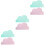 6Pièces Nappes Table Silicone Résistantes Chaleur Forme Nuage 6