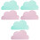 6Pièces Nappes Table Silicone Résistantes Chaleur Forme Nuage 4