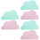 6Pièces Nappes Table Silicone Résistantes Chaleur Forme Nuage 7