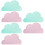 6Pièces Nappes Table Silicone Résistantes Chaleur Forme Nuage 8
