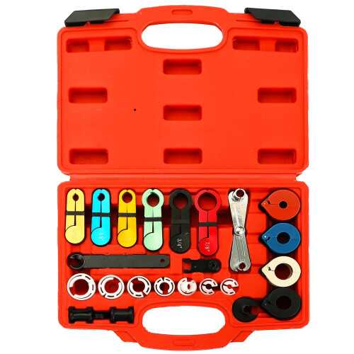 22PCS Quick Disconnect Tool Set for AC Fuel and Transmission Lines with ColorCoded Sizes