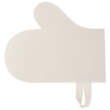 Sauna Heat Protection Mitt White Felt FiveFinger Glove for Spa Bathing and Gentle Exfoliation