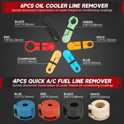 22PCS Quick Disconnect Tool Set for AC Fuel and Transmission Lines with ColorCoded Sizes 2