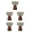 5Pcs Reusable Ceramic Footed Dessert Bowls with Elegant Wood Support 8
