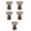 5Pcs Reusable Ceramic Footed Dessert Bowls with Elegant Wood Support 5