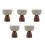 5Pcs Reusable Ceramic Footed Dessert Bowls with Elegant Wood Support 9