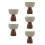 5Pcs Reusable Ceramic Footed Dessert Bowls with Elegant Wood Support 10